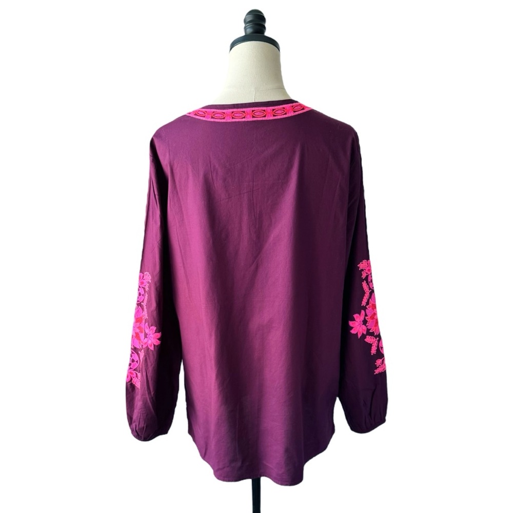 Lilly Pulitzer Coretta Embroidered Tunic in Cherry Ganache | LARGE - Picture 5 of 11